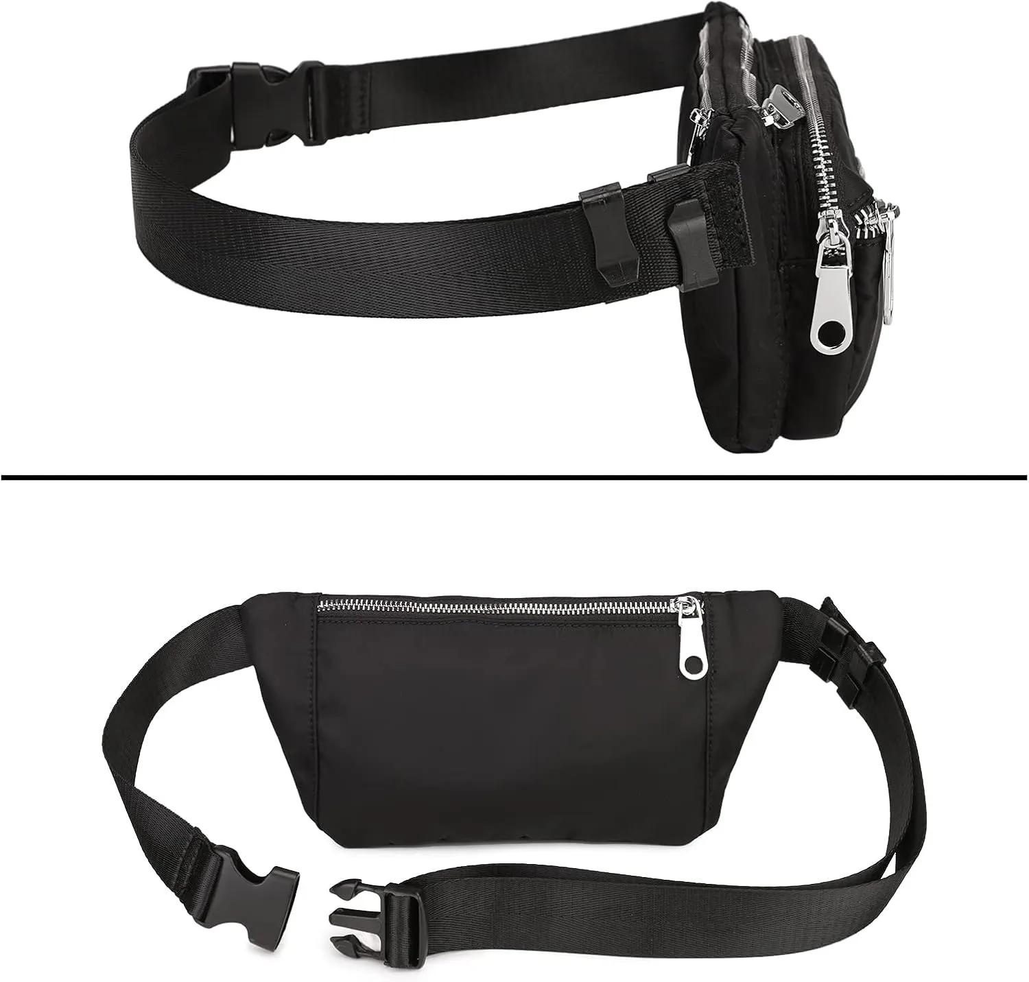 Uromee Fanny Packs for Women Crossbody Belt Bag Nylon Fashion Waist Bag Everywhere Travel Hiking Running Adjustable Strap
