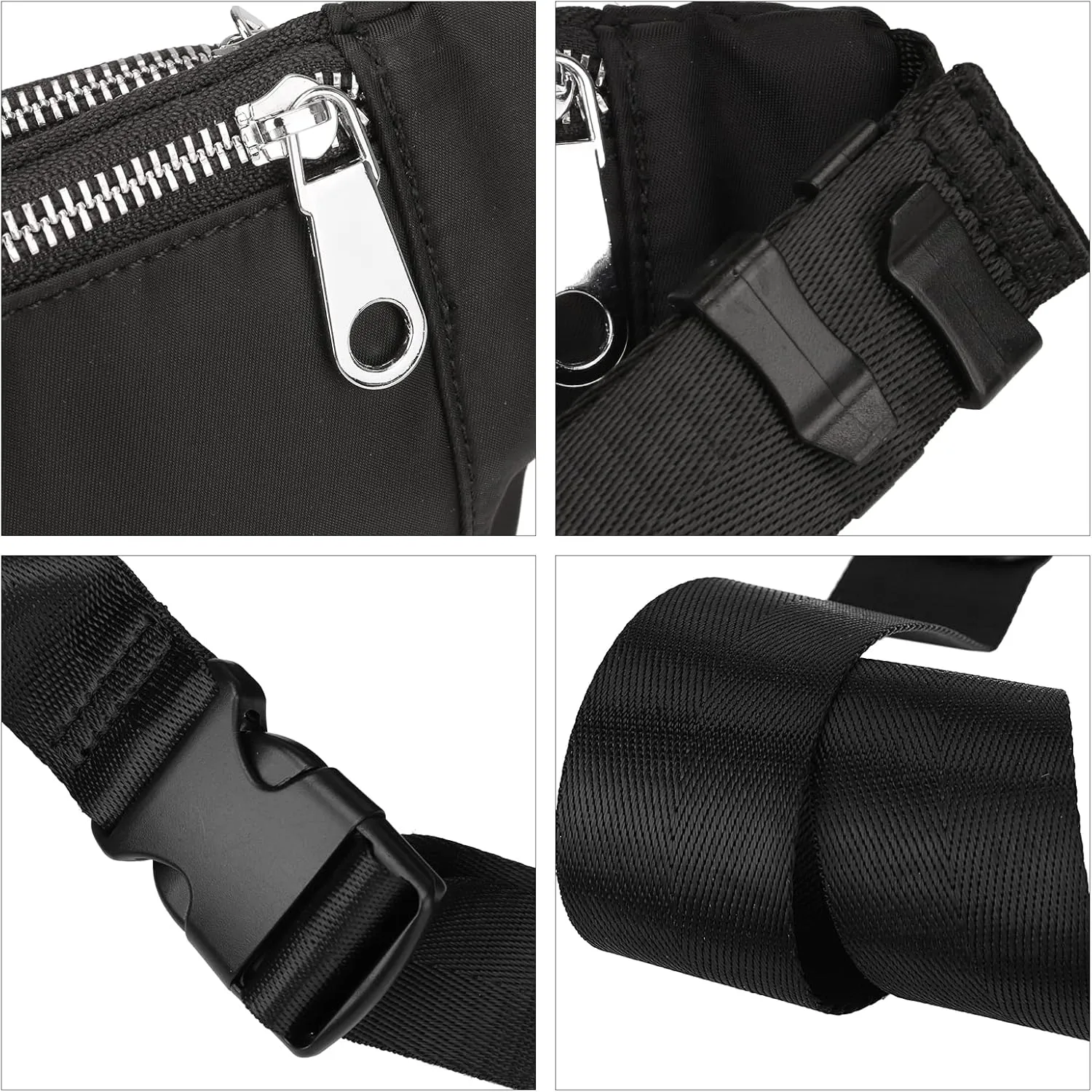 Uromee Fanny Packs for Women Crossbody Belt Bag Nylon Fashion Waist Bag Everywhere Travel Hiking Running Adjustable Strap