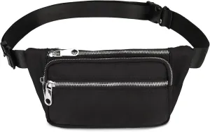 Uromee Fanny Packs for Women Crossbody Belt Bag Nylon Fashion Waist Bag Everywhere Travel Hiking Running Adjustable Strap