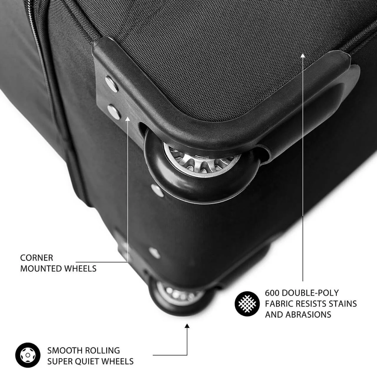 Washington Commanders Rolling Drop Bottom Duffel -Black
