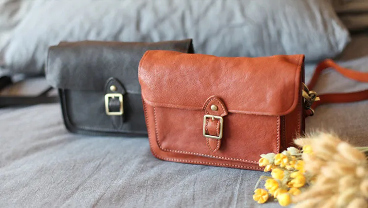 Womens Satchel Bag Handmade Leather Crossbody Bag For Women