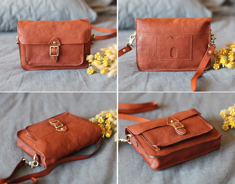 Womens Satchel Bag Handmade Leather Crossbody Bag For Women