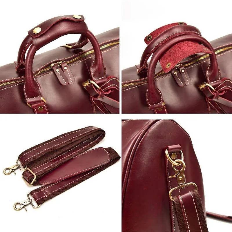 Woosir Crazy Horse Genuine Leather Vintage Duffel Bag