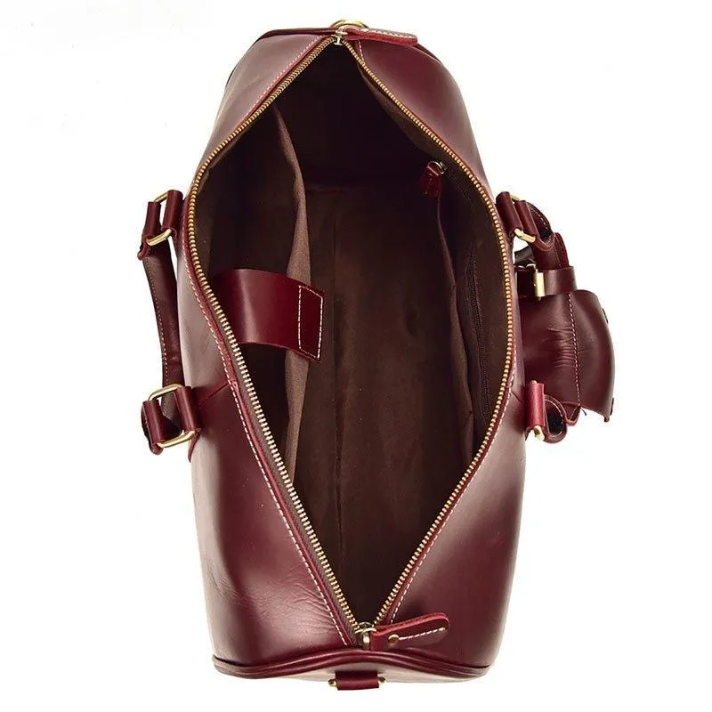 Woosir Crazy Horse Genuine Leather Vintage Duffel Bag