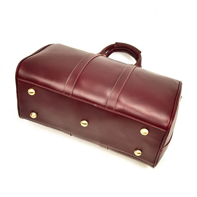 Woosir Crazy Horse Genuine Leather Vintage Duffel Bag