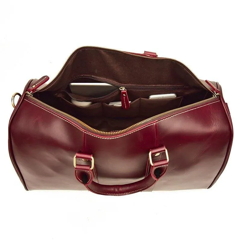 Woosir Crazy Horse Genuine Leather Vintage Duffel Bag